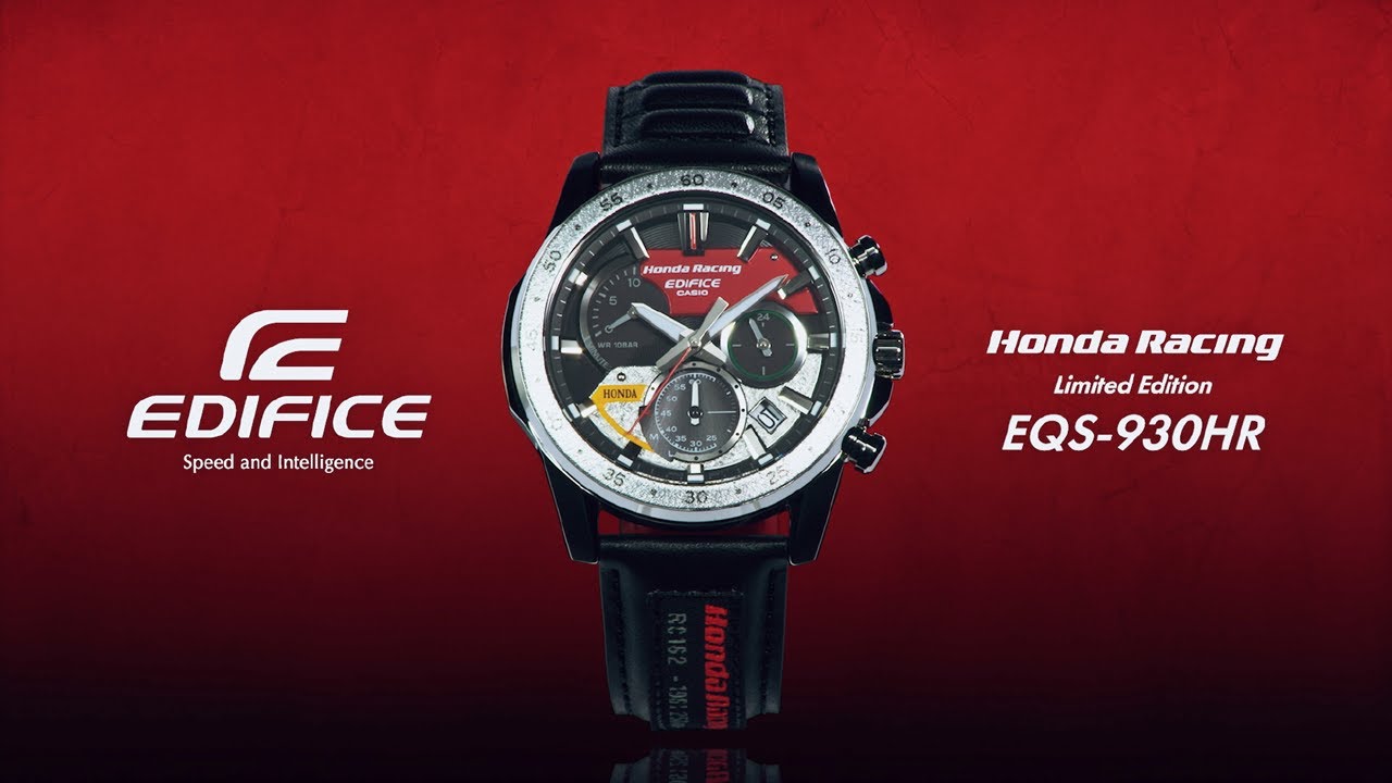 CASIO EDIFICE Honda Racing Limited Edition EQS-930HR-1A - YouTube