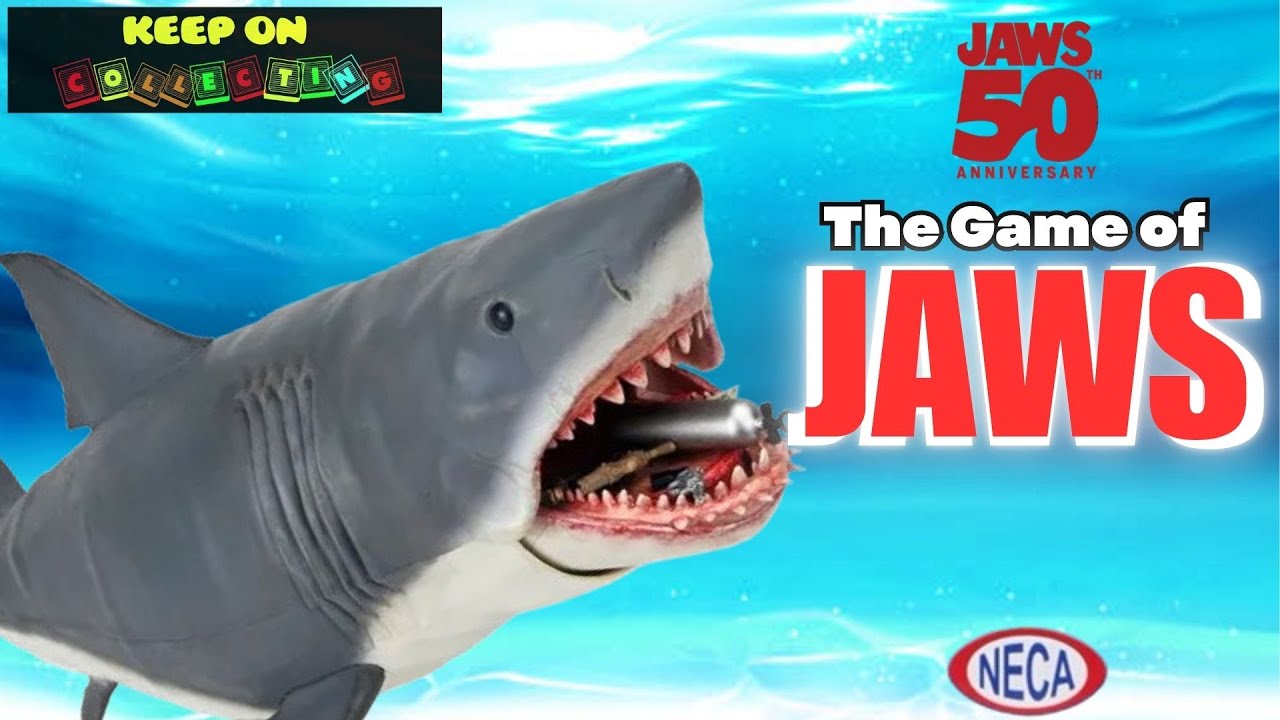 NECA Jaws 50th Anniversary The Game Of Jaws Review - YouTube