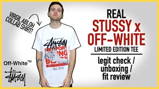 LEGIT STUSSY x OFF-WHITE 40th anniversary t-shirt | How to tell +