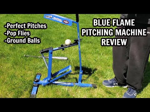 Louisville Slugger Blue Flame Pitching Machine Review - YouTube