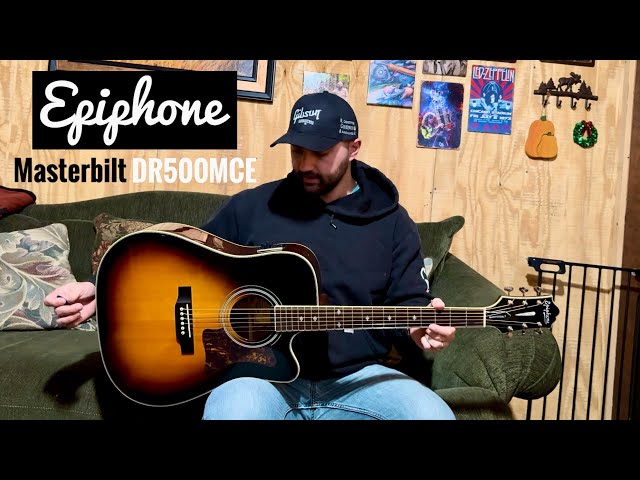 Epiphone Masterbilt DR500MCE Acoustic Guitar Review - YouTube