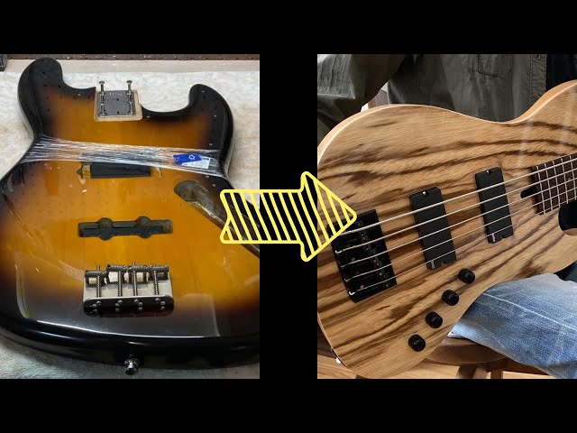 一気見] ジャンクベースを再生 Restoration of JB body - YouTube