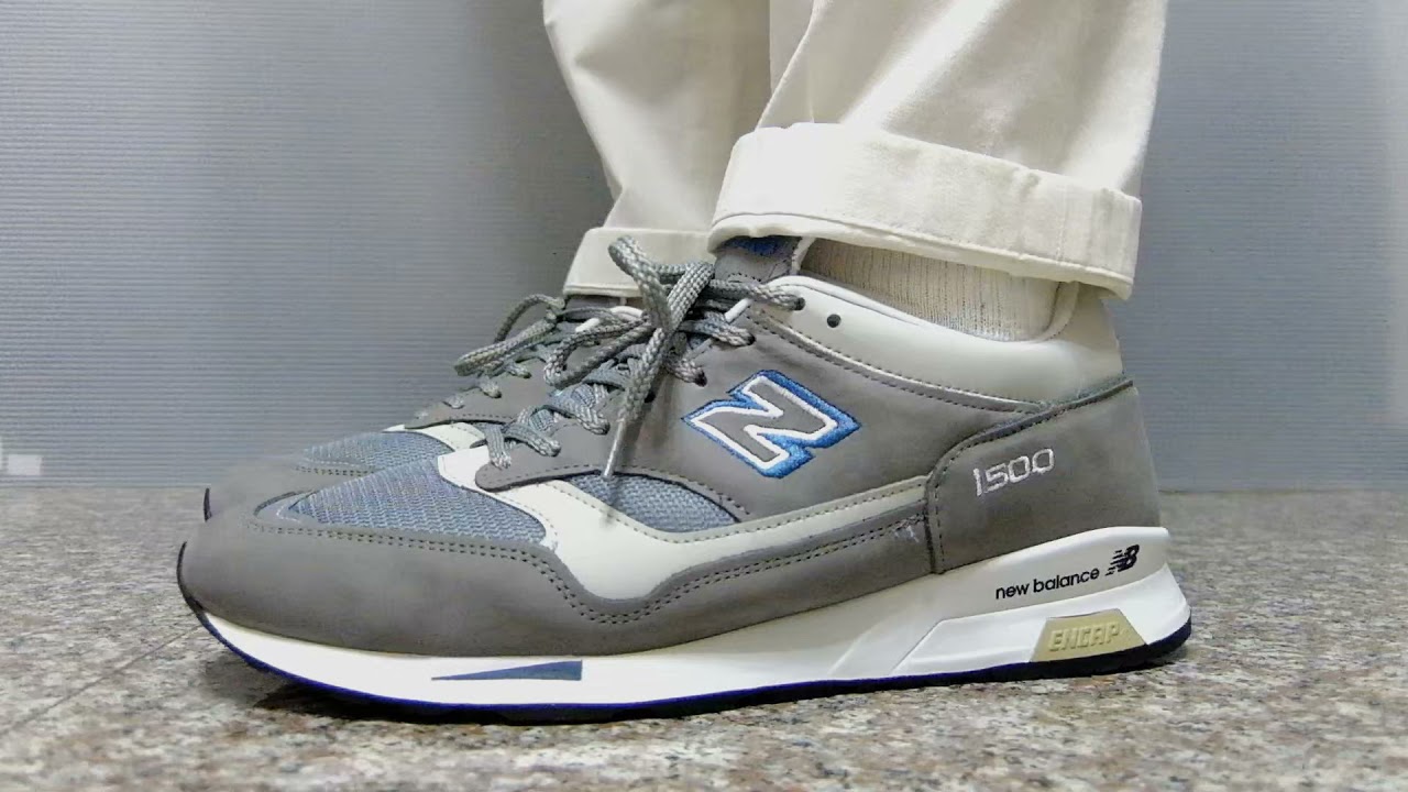 New Balance M1500BSG Slate Blue/Grey On Feet | Made In England