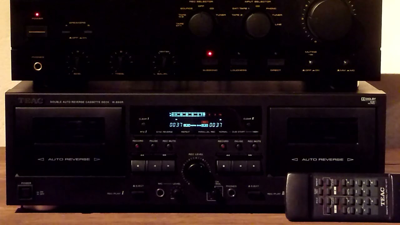 TEAC W-890R * Double auto reverse cassette deck DEMO - YouTube