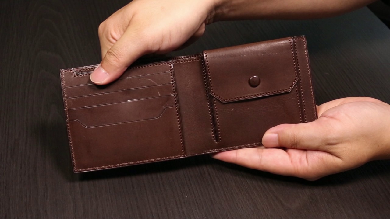 万双】双鞣和地 二つ折財布 - YouTube