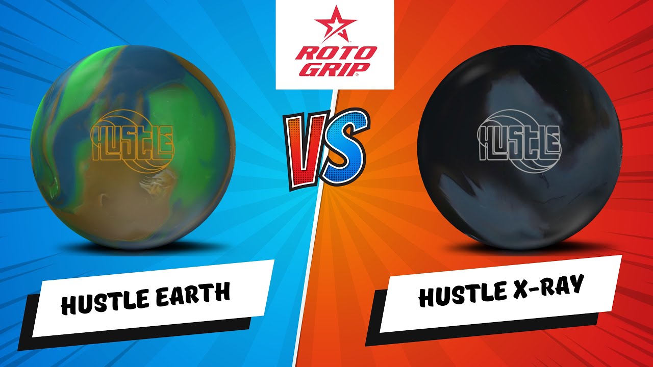 Roto Grip Hustle Earth vs Hustle X Ray - 14 Pound Ball Comparison