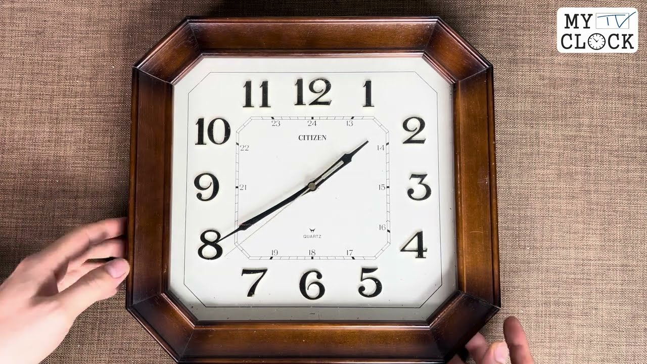 Timeless Charm: Citizen Japanese Wooden Rectangular 32cm Wall