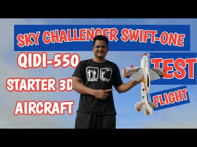 ラジコン飛行機 SWIFT-ONE RIDI-550 フタバ送信機で3軸テスト - YouTube