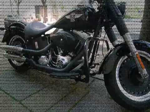 ハーレー・ファットボーイ・ロー北米マフラー（12ミリパンチアウト