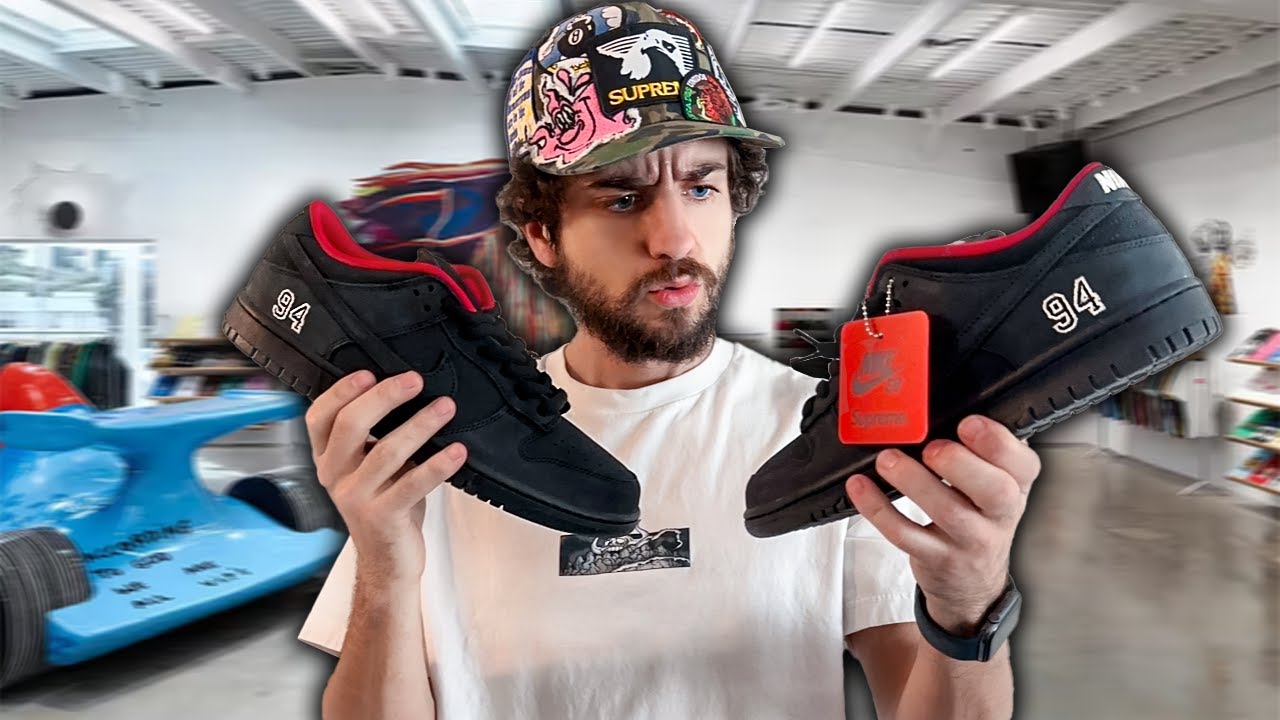 Supreme x Nike SB Dunk Low 94 Black Review #FW25 - YouTube