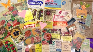 紙もの♡海外ヴィンテージ物の購入品紹介（マッチ！✨シードパケット