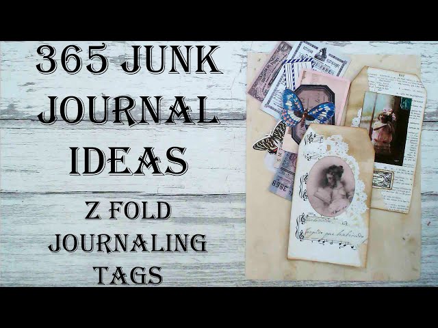 Day 44 of 365 Days of Junk Journal Ideas - How To Make Z Fold Tags