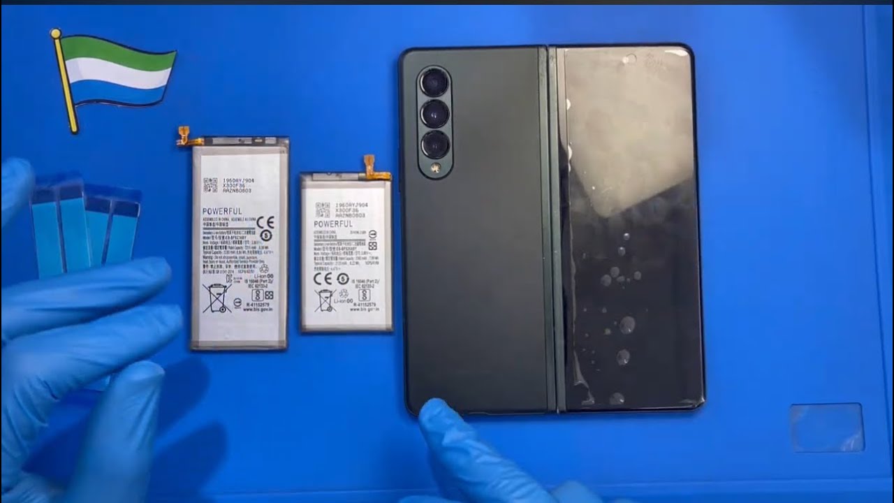 Samsung Z Fold3 Full Battery Replacement - YouTube