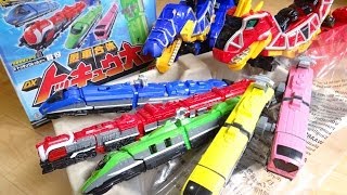 Five trains in a rainbow?! Ressha Gattai DX ToQ-Oh unboxing review