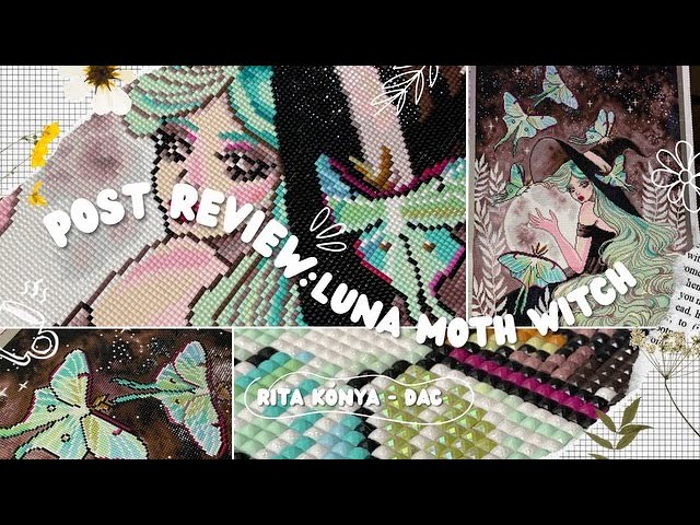 Post Review: Luna Moth Witch (Diamond Art Club) by Rita Konya