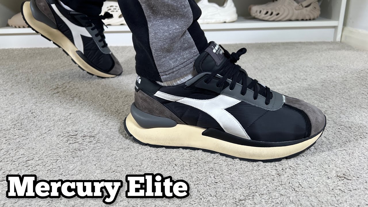 Diadora Mercury Elite Black & White Pristine Review& On foot - YouTube