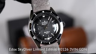 Edox SkyDiver Limited Edition 80126 3VIN GDN - YouTube