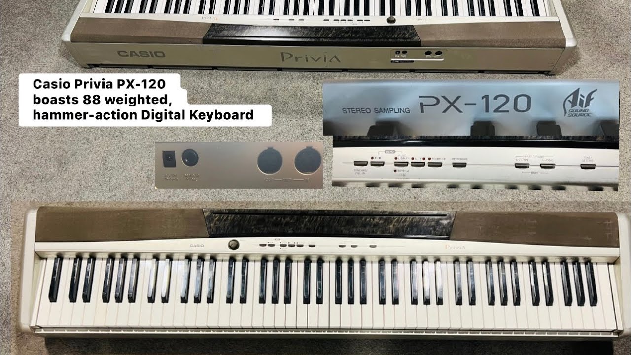 Casio Privia PX-120 boasts 88 weighted, hammer-action keys