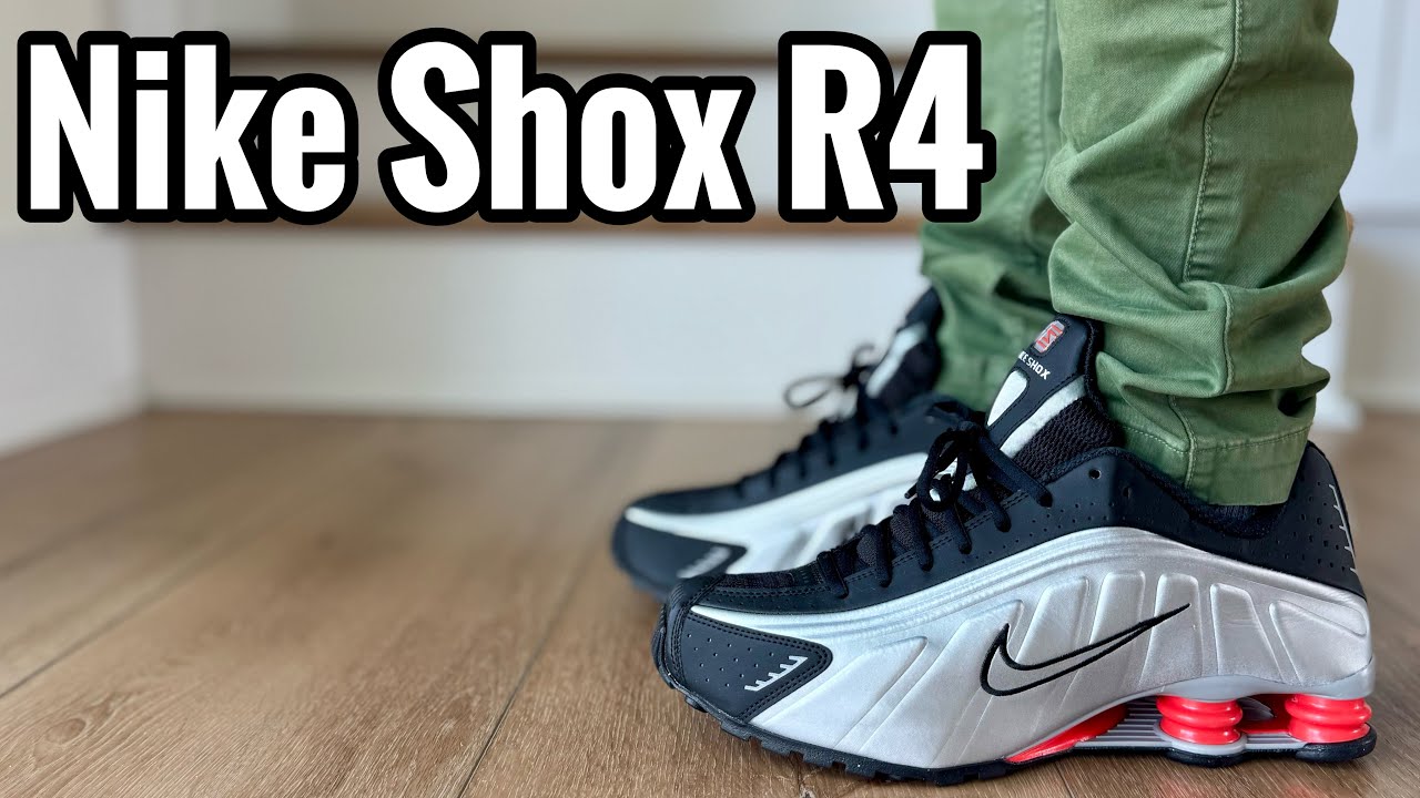 Nike Shox R4 “Black Metallic Silver Red” Review & On Feet - YouTube