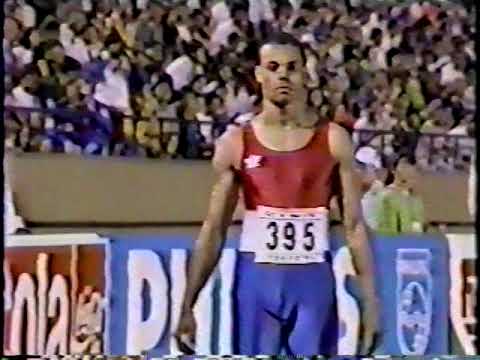 ㊿1991東京世界陸上男子200M決①マイケルジョンソン（アメリカ）20.01