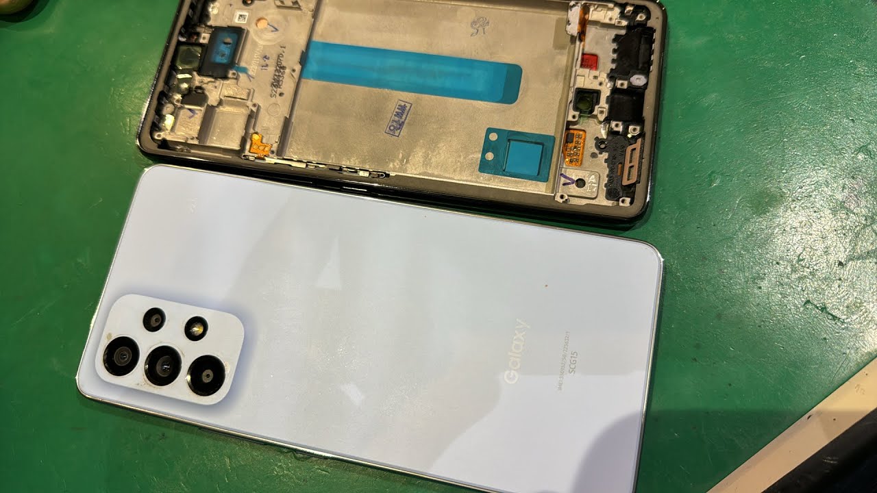 Galaxy A53 5G フレーム一体型ディスプレイ画面ガラス割れ交換修理
