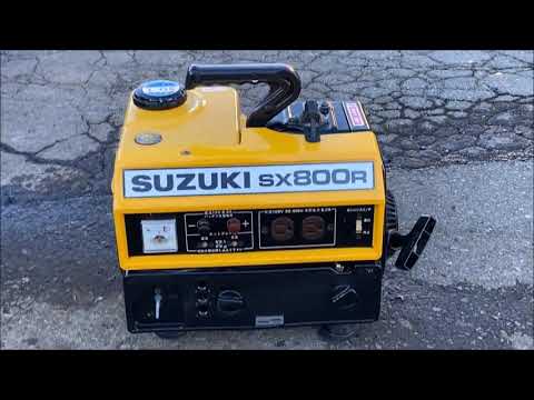 スズキ 2サイクル 発電機 SX800R 50/60Hz 使ってみました - YouTube