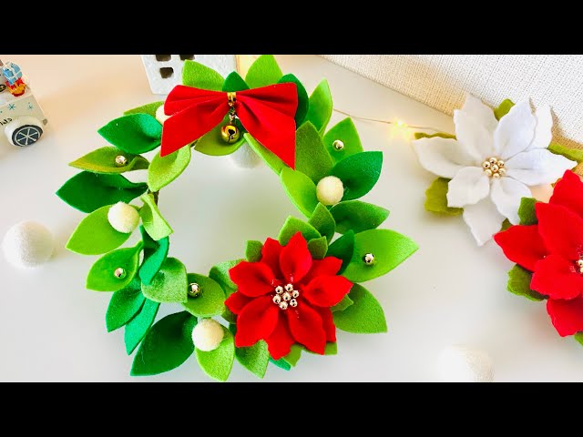 How to make felt Christmas wreath - YouTube