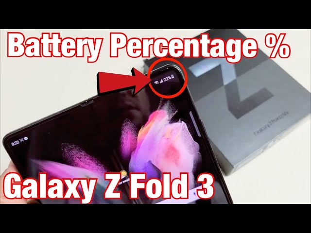 Galaxy Z Fold 3: How to Add Battery Percentage % - YouTube