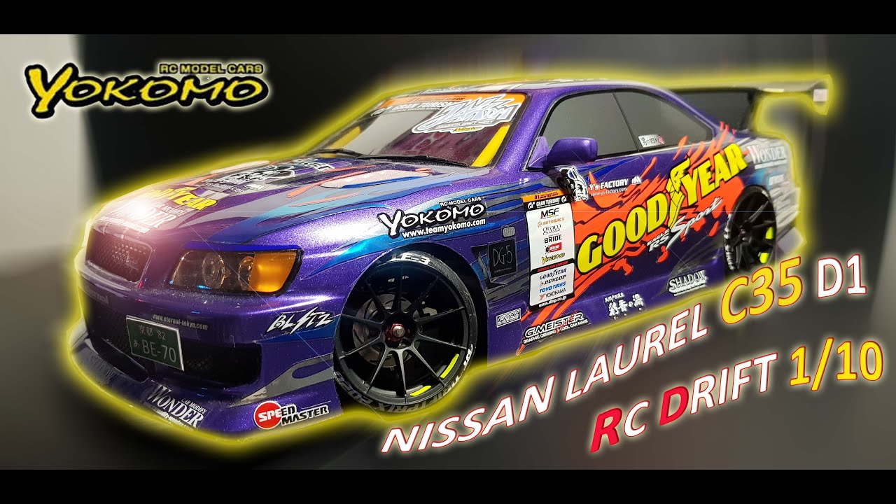 NISSAN C35 LAUREL D1 GOODYEAR BODY SHELL YOKOMO | RC DRIFT 1/10