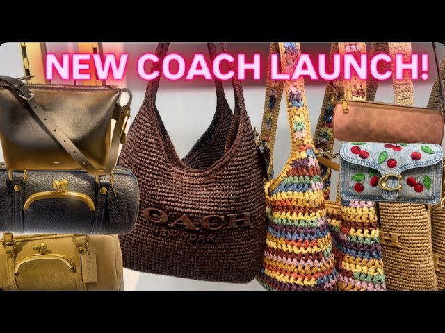NEW* Coach Launch! Straw - Kisslock - Loved Leather - Melon Pink