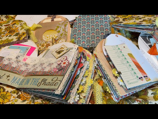 Fully decorated 70's theme Shaped Junk Journal | Mod Meadows - YouTube