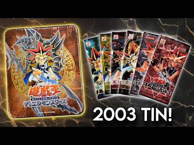 RARE* Yugioh 2003 Japanese OCG Booster Pack Collectors Tin Opening