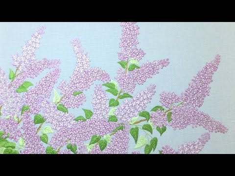 植木紅匠 花の刺繍画「応用 ライラック」 - YouTube