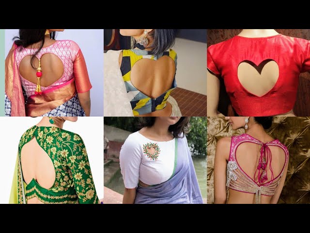 💓 Heart Shape Blouse Designs For Sarees - YouTube