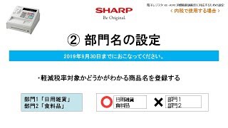 電子レジスタXE-A147 軽減税率(内税)対応【部門名の設定】 - YouTube