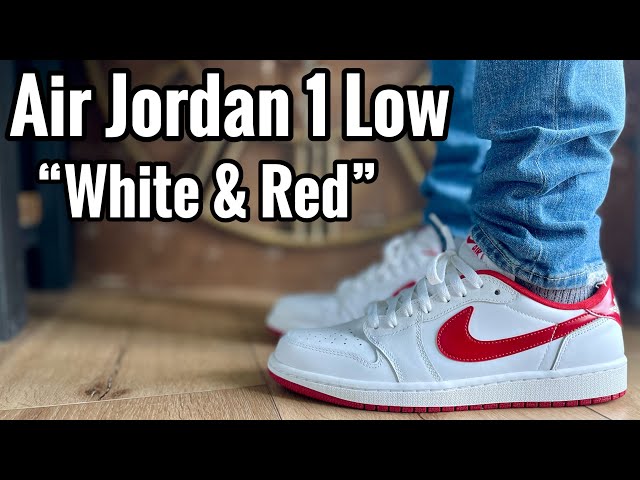 Air Jordan 1 Low “White & Red” Review & On Feet - YouTube