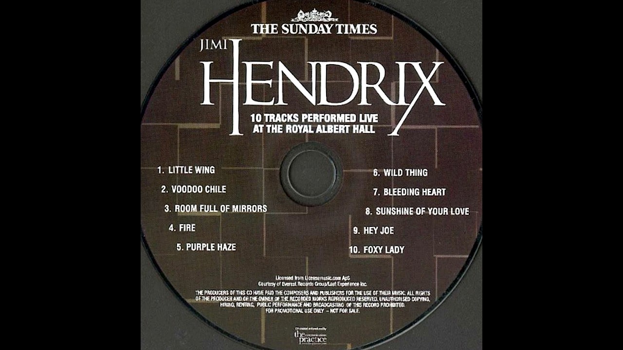 Jimi Hendrix - Royal Albert Hall 1969 - Full Album CD - YouTube