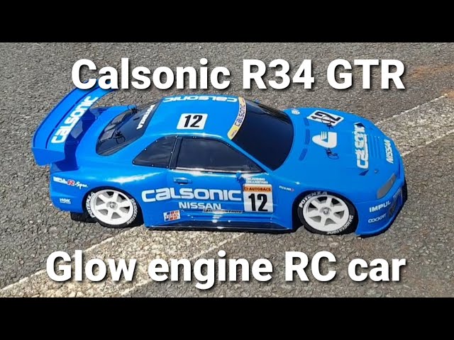RC Nissan Calsonic R34 GTR Skyline Tamiya 1/10 Touring Car glow