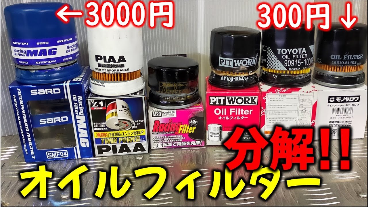 Part 1] A thorough comparison of the contents of new oil filters