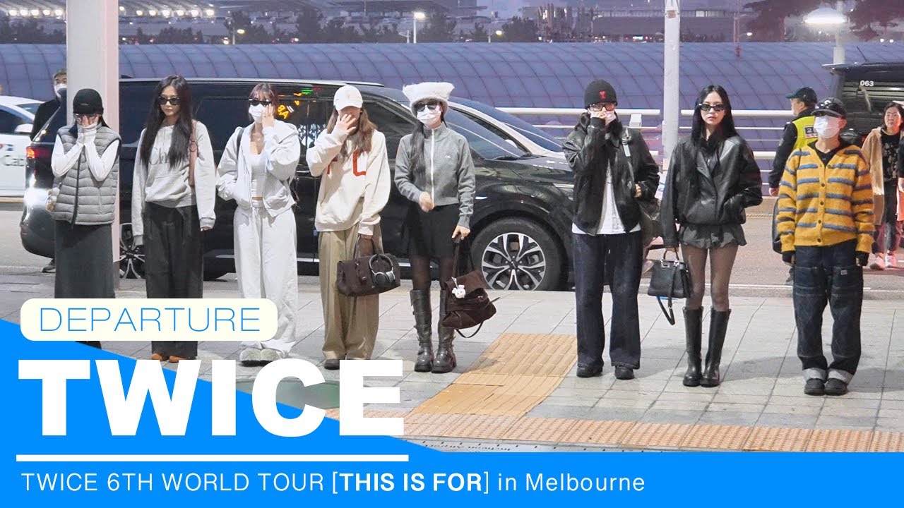 251107 TWICE Departure for Melbourne 4K - YouTube