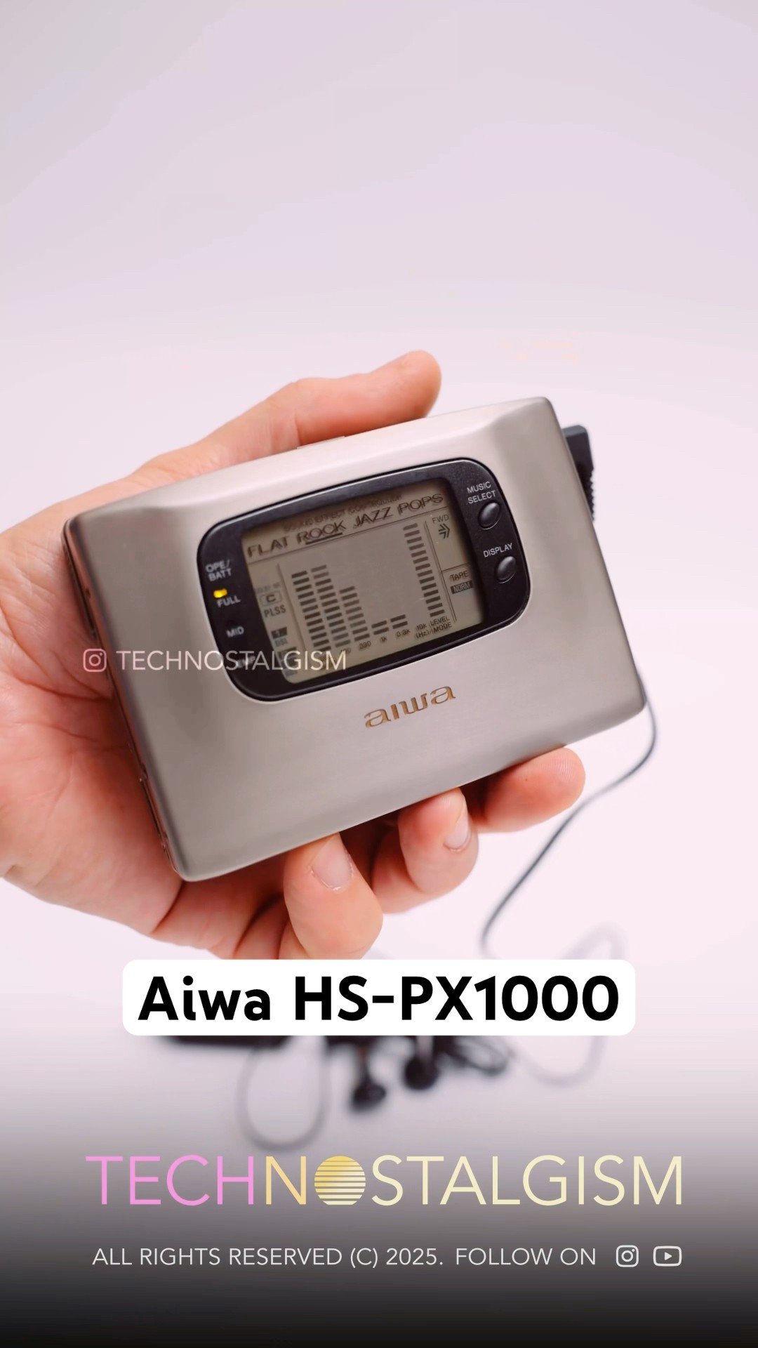 Aiwa HS-PX1000 Unique Titanium body, EQ, Spectrum Analyser and