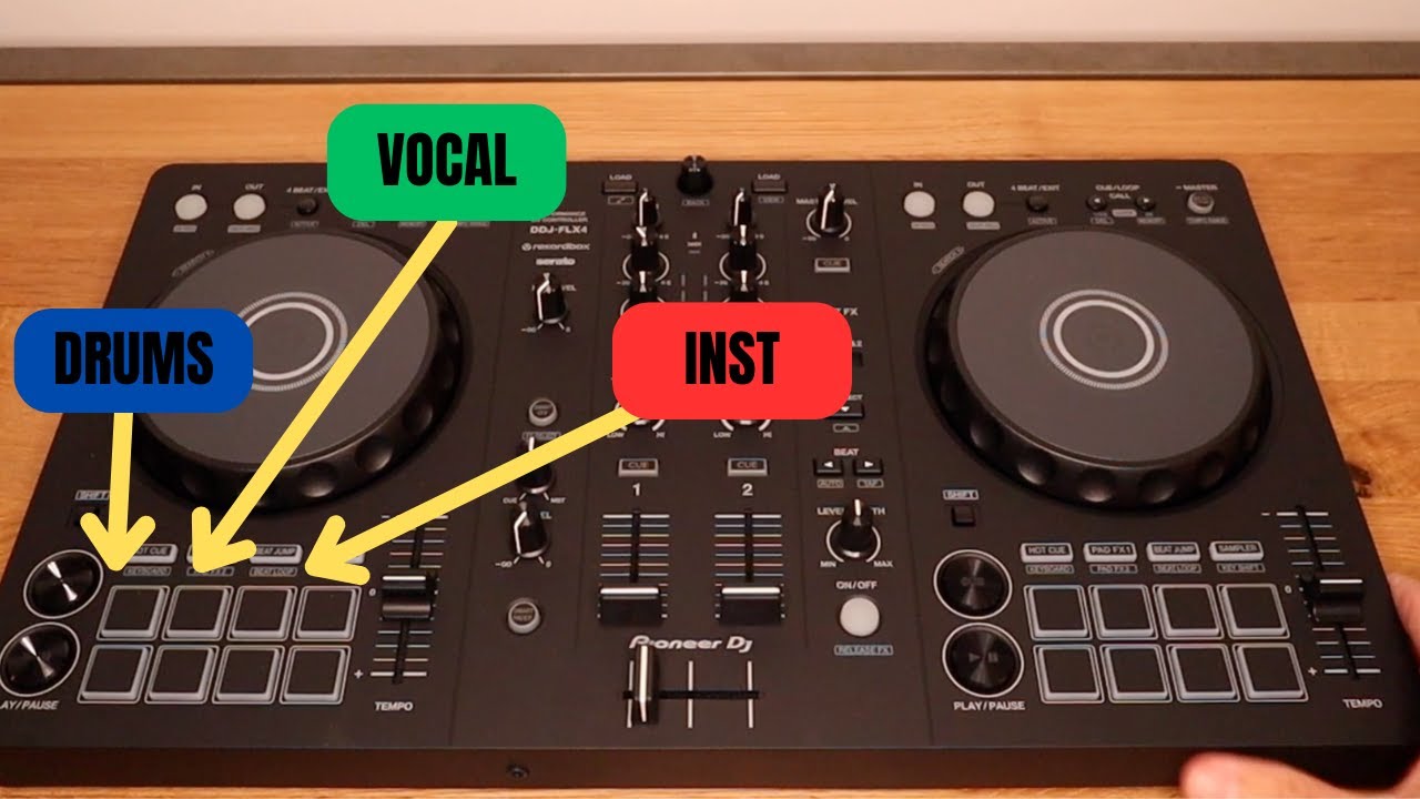 Add STEMS on the Pionner DJ DDJ FLX 4.FOR FREE - YouTube