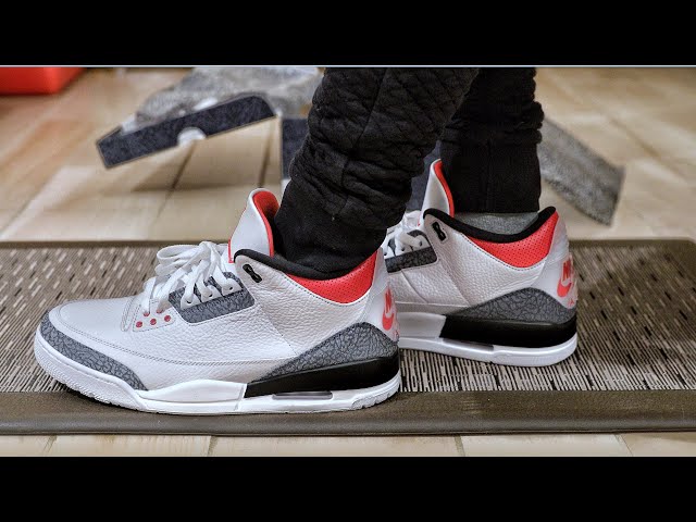 Nike Air Jordan 3 Retro SE Fire Red Denim (2020) Unboxing and On