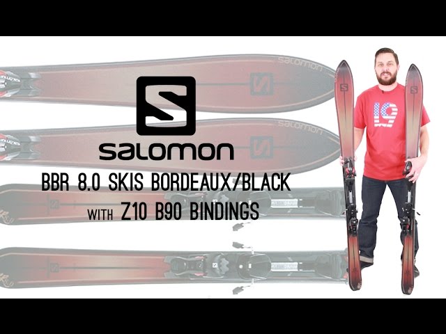 Salomon BBR 8.0 Skis Bordeaux/Black w/ Z10 B90 Bindings - YouTube