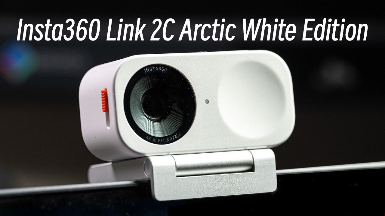Arctic White Edition Insta360 Link 2C , ReCap on 4K AI Webcam in