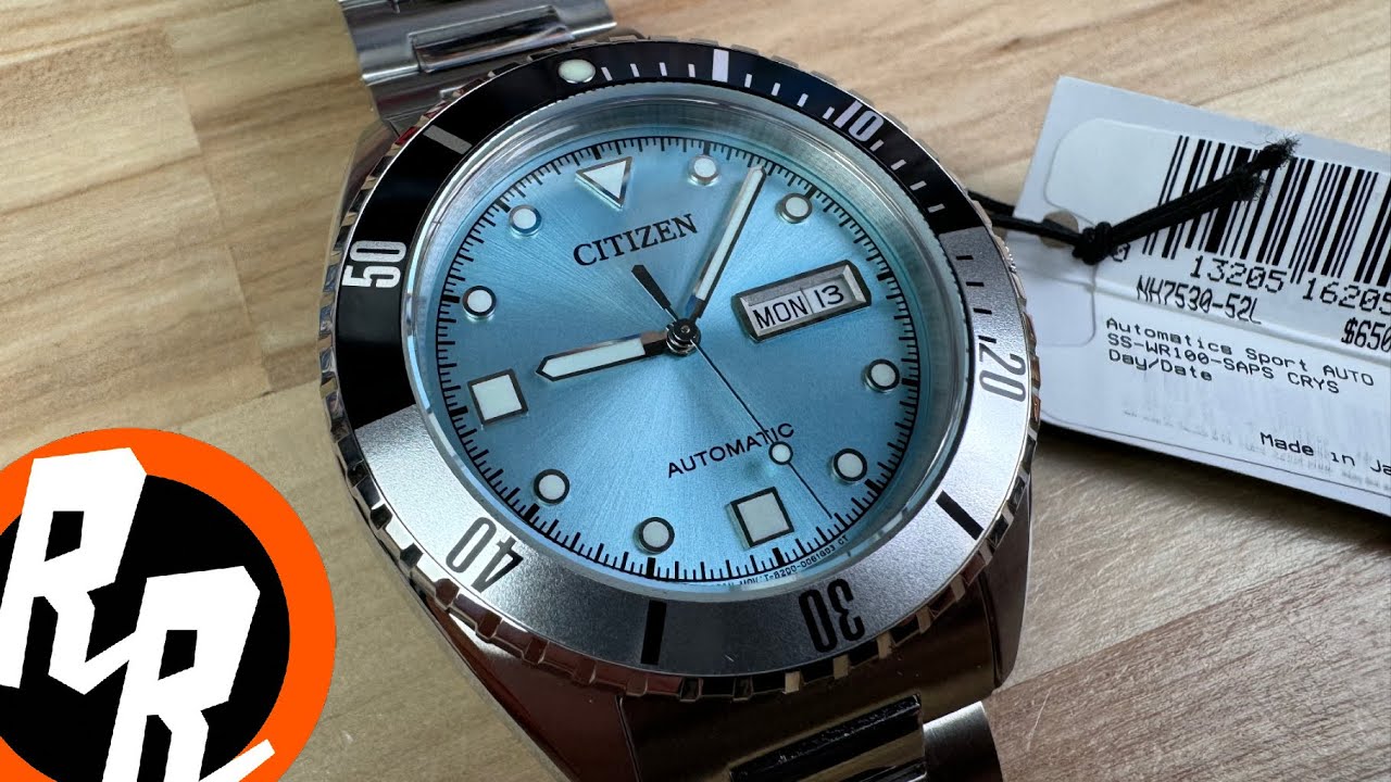 Citizen NH7530-52L Ice Blue Automatic (Saltzman's Watches) - YouTube
