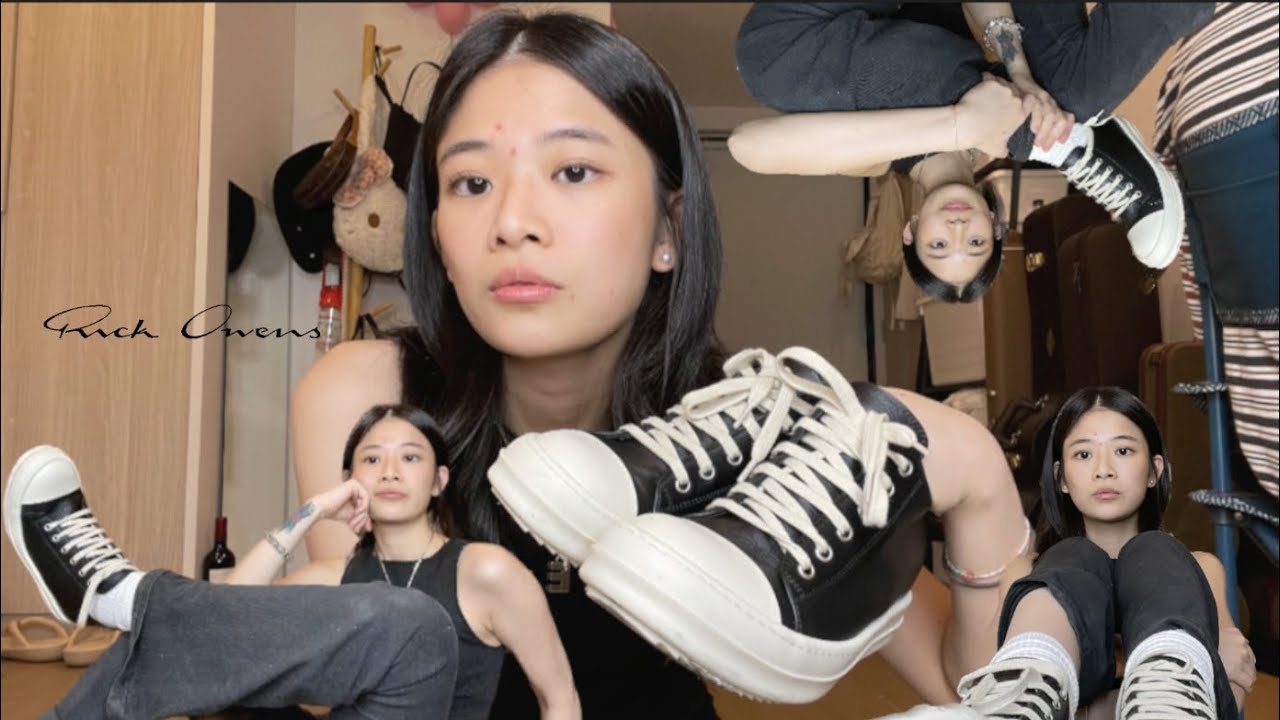 I Got The Rick Owens Low Sneakers 911 Black/Milk / unbox + try on