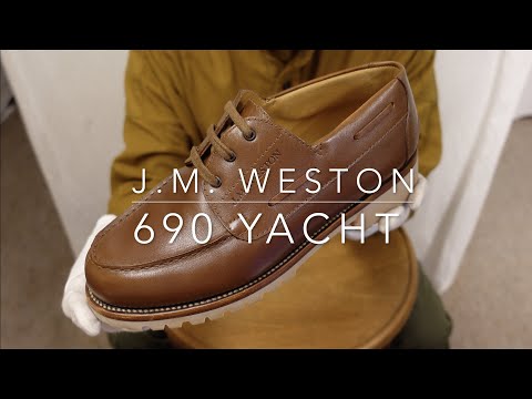 ジェイエムウエストン 690 ヨット デッキシューズ ロシアンカーフ タン