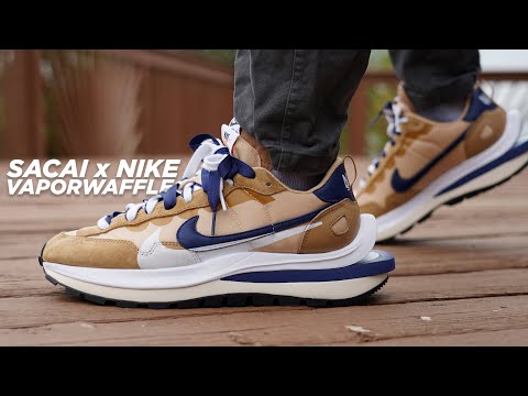 SACAI Nike Vaporwaffle Sesame REVIEW & On Foot - YouTube