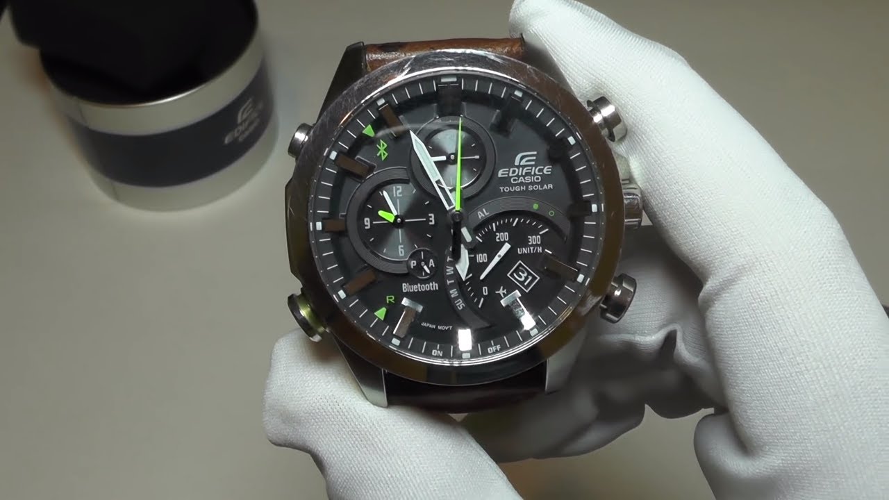 Casio Edifice Bluetooth EQB500D-1A Bluetooth Watch Review - YouTube
